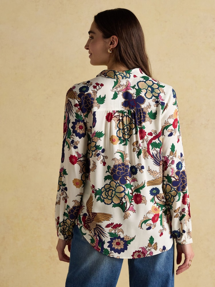 Joules Elvina Cream Relaxed Fit Shirt - Image 2 of 8