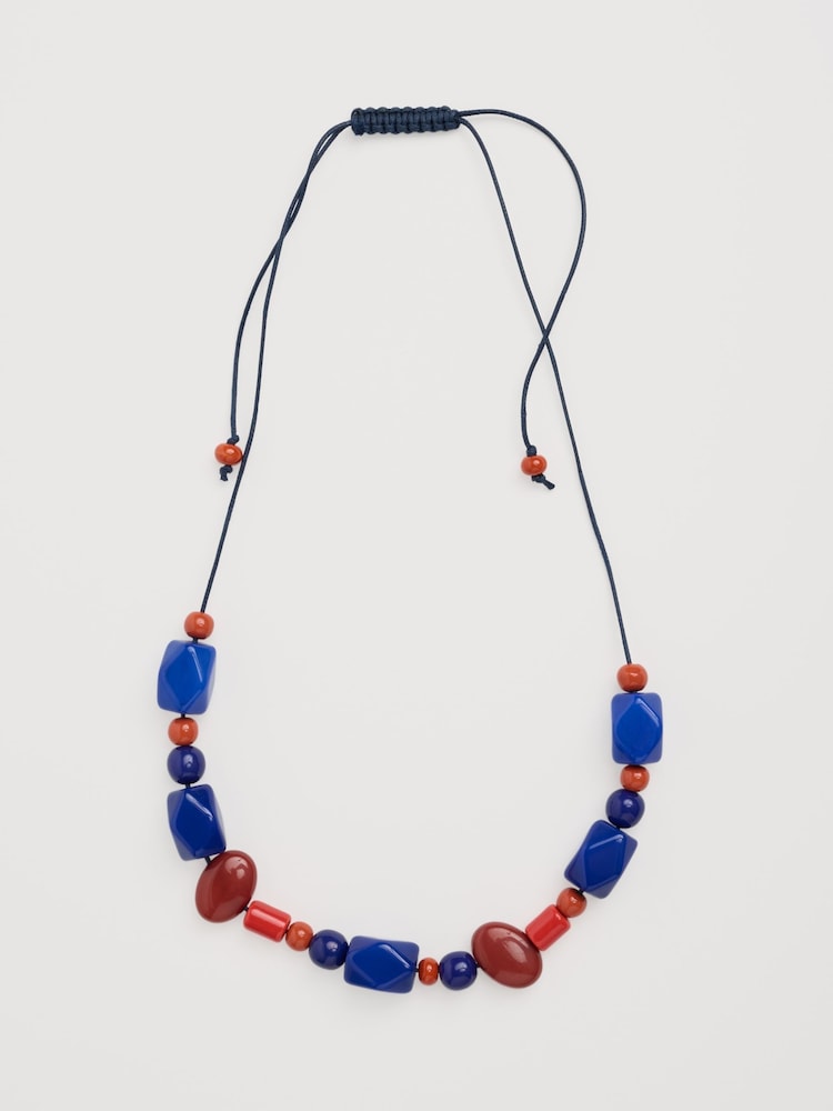 Seasalt Cornwall Blue Colenso Beaded Necklace - Image 1 of 4