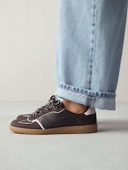 Chocolate Brown Forever Comfort® Lace-Up Trainers - Image 2 of 9