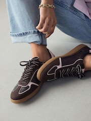 Chocolate Brown Forever Comfort® Lace-Up Trainers - Image 4 of 9