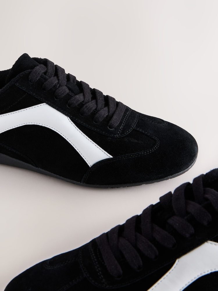 Schwarz - Forever Comfort® Leather Slimsole Lace-Up Trainers - Bild 10 von 10 Schwarz - Forever Comfort® Leather Slimsole Lace-Up Trainers - Bild 10 von 10