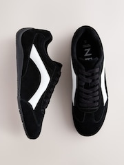 Schwarz - Forever Comfort® Leather Slimsole Lace-Up Trainers - Bild 6 von 10
