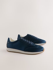 Navy Slim Forever Comfort® Satin Lace-Up Jogger Trainers - Image 2 of 5