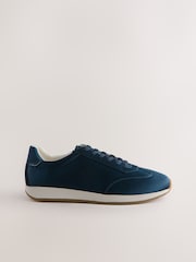 Navy Slim Forever Comfort® Satin Lace-Up Jogger Trainers - Image 3 of 5