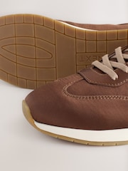 Chocolate Brown Slim Forever Comfort® Satin Lace-Up Jogger Trainers - Image 10 of 10