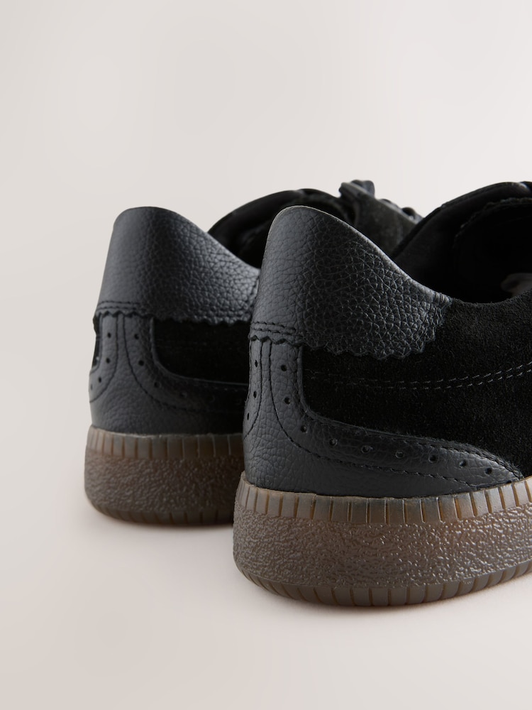 Negro - Forever Comfort® Leather Brogue Lace Up Trainers - Imagen 5 de 5