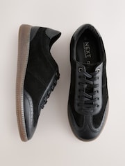 Black Leather Brogue Lace Up Trainers - Image 7 of 10