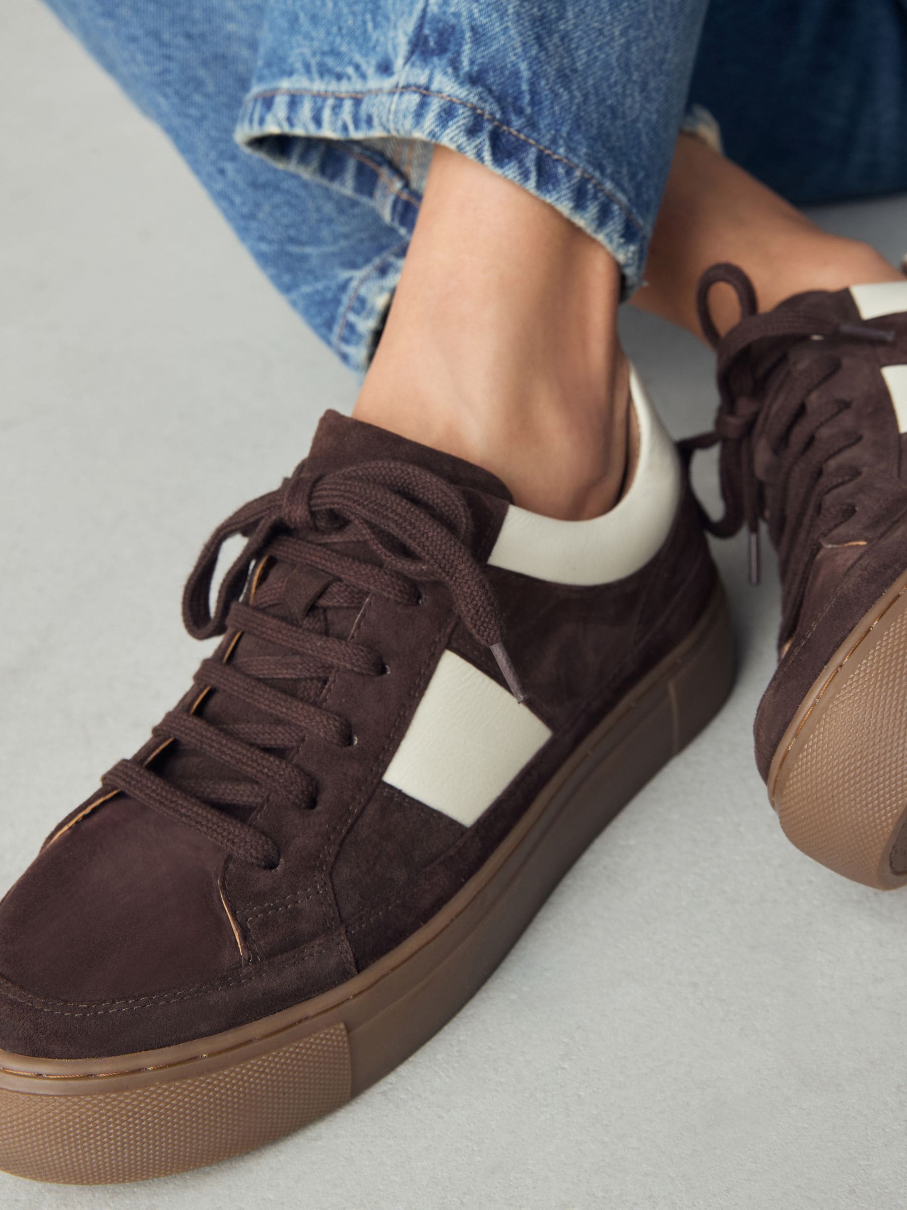 【定価39600円】 98648 DK.BROWN SUEDE Buy Chocolate Brown Suede Forever Comfort® Leather Chunky Side