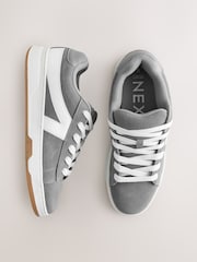 Grey Forever Comfort® Chunky Lace-Up Side Stripe Trainers - Image 1 of 5