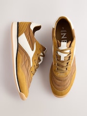 Ochre Yellow Forever Comfort® Panel Detail Lace-Up Trainers - Image 1 of 9
