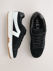 Black Forever Comfort® Chunky Lace-Up Side Stripe Trainers - Image 1 of 5