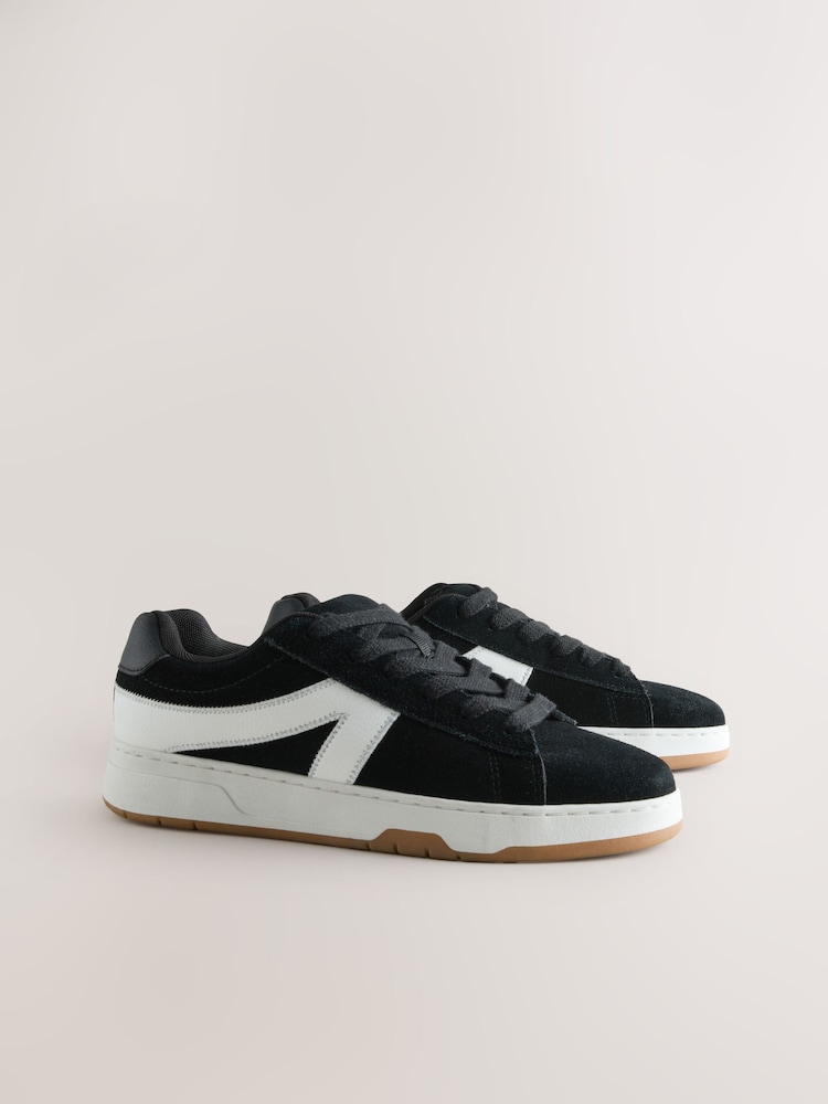Black Forever Comfort® Chunky Lace-Up Side Stripe Trainers - Image 2 of 5