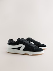 Negru - Teniși masivi Forever Comfort® cu șireturi și dungi laterale - Imaginea 6 din 9