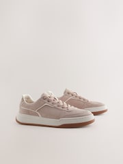 Blush Pink Forever Comfort® Panelled Retro Lace-Up Trainers - Image 2 of 5