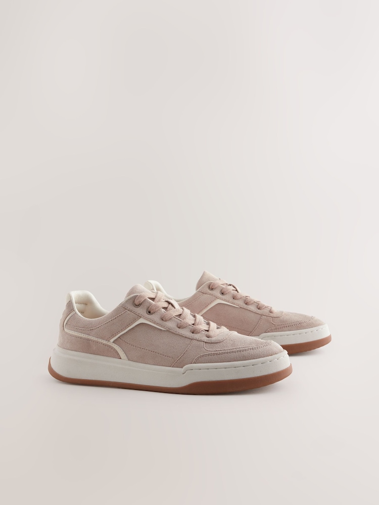 Blush Pink Forever Comfort® Panelled Retro Lace-Up Trainers - Image 2 of 5