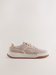 Blush Pink Forever Comfort® Panelled Retro Lace-Up Trainers - Image 3 of 5