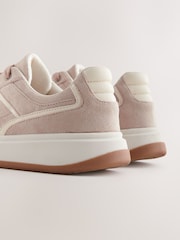 Blush Pink Forever Comfort® Panelled Retro Lace-Up Trainers - Image 4 of 5