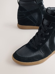 Black Suede Forever Comfort® Lace Up Wedge Trainers - Image 5 of 5