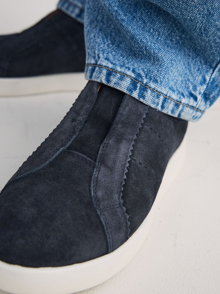 Azul marino - Signature Premium Leather Laceless Slip-On Trainers - Imagen 2 de 9 Azul marino - Signature Premium Leather Laceless Slip-On Trainers - Imagen 2 de 9