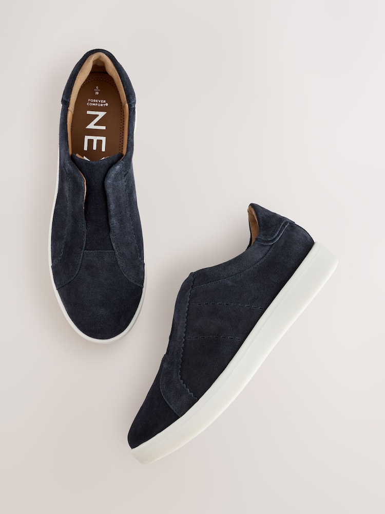 Azul marino - Signature Premium Leather Laceless Slip-On Trainers - Imagen 9 de 9 Azul marino - Signature Premium Leather Laceless Slip-On Trainers - Imagen 9 de 9
