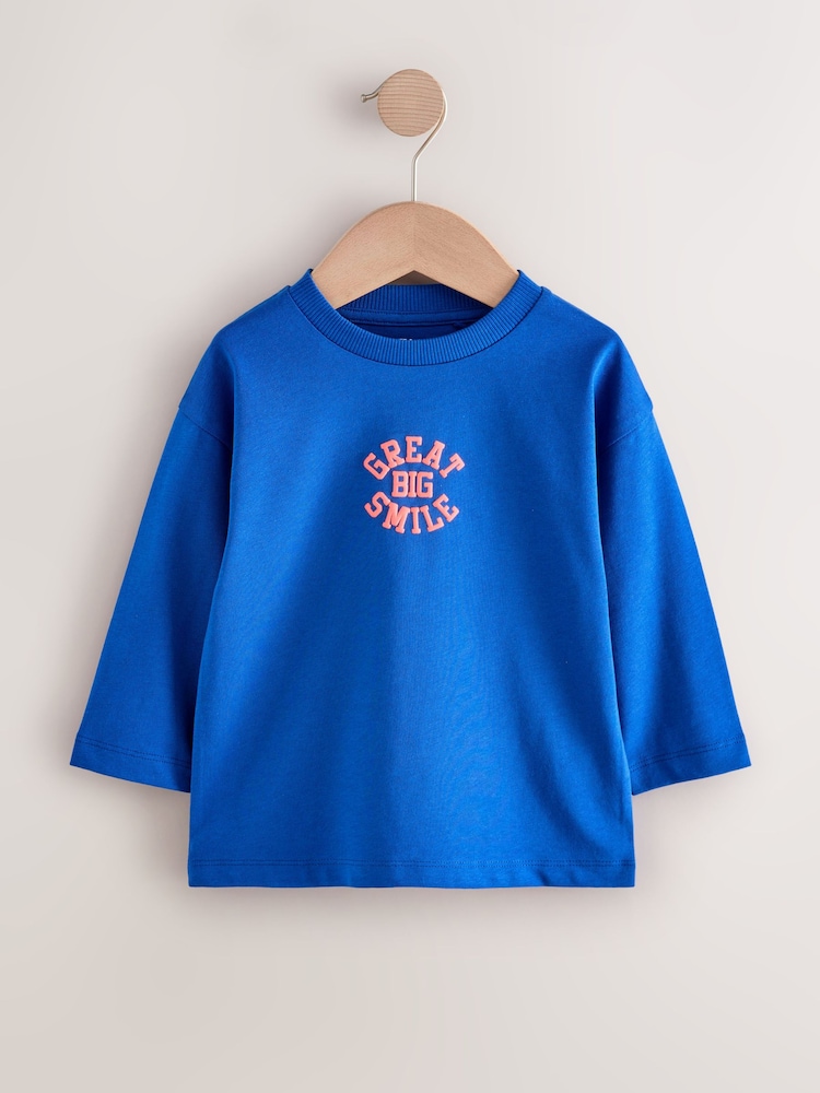 Multi Bright Long Sleeve Graphic Print T-Shirts 4 Pack (3mths-7yrs) - Image 2 of 8