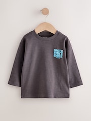 Multi Bright Long Sleeve Graphic Print T-Shirts 4 Pack (3mths-7yrs) - Image 5 of 8
