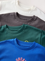 Multi Bright Long Sleeve Graphic Print T-Shirts 4 Pack (3mths-7yrs) - Image 7 of 8