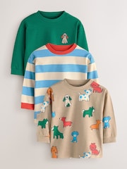 Perros multicolor - Long Sleeve Graphic Print T-Shirts 3 Pack (3mths-7yrs) - Imagen 1 de 7