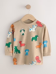 Perros multicolor - Long Sleeve Graphic Print T-Shirts 3 Pack (3mths-7yrs) - Imagen 2 de 7