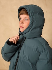 Teal Blue Shower Resistant Microfleece Lined Padded Coat (3-17yrs) - Image 2 of 4