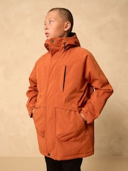 Orange Shower Resistant Fleece Lined Parka Coat (3-16yrs) - Image 1 of 10