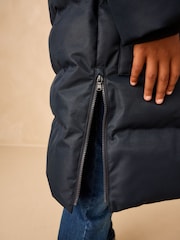 Navy Blue Long Line Padded Parka (3-16yrs) - Image 10 of 12