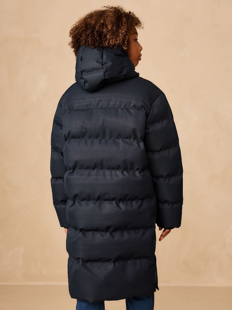 Navy Blue Long Line Padded Parka (3-16yrs) - Image 12 of 12