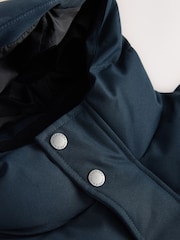 Navy Blue Long Line Padded Parka (3-16yrs) - Image 6 of 12