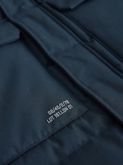 Navy Blue Long Line Padded Parka (3-16yrs) - Image 8 of 12