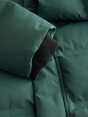 Khakigrün - Wasserdichter, lang geschnittener, mit Fleece gefütterter Puffer-Mantel (3–17 J.) - Bild 8 von 8