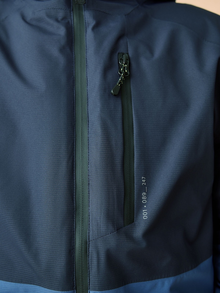 Blue Colourblock Waterproof Inner Wadded Coat (3-16yrs) - Image 13 of 13