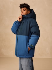 Blue Colourblock Waterproof Inner Wadded Coat (3-16yrs) - Image 5 of 13