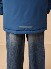 Blue Colourblock Waterproof Inner Wadded Coat (3-16yrs) - Image 6 of 13