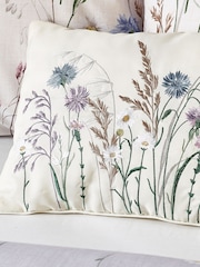 Catherine Lansfield Grasmere Floral Embroidered Cushion - صورة 2 من 2