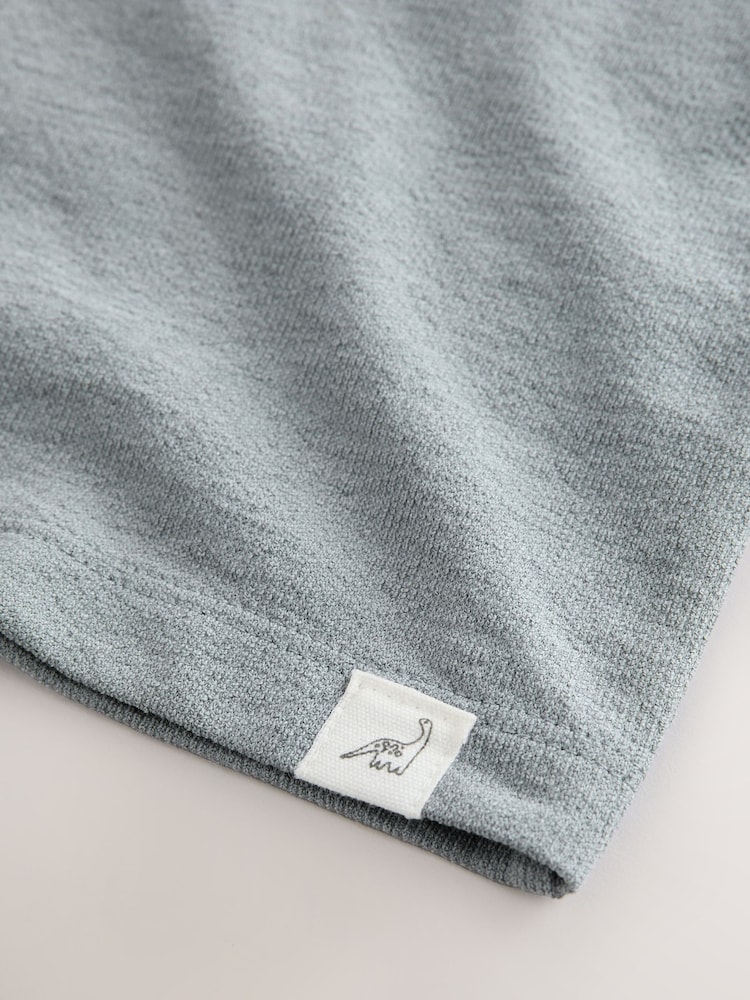 Blue Long Sleeve Henley Neck T-Shirt (3mths-7yrs) - Image 4 of 4