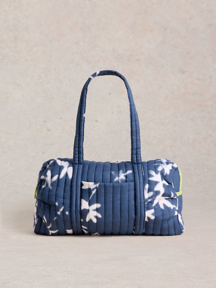 White Stuff Blue Zoe Printed Weekender Bag - Image 1 of 4