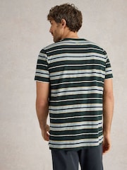 White Stuff Blue Abersoch Stripe Short Sleeve 100% Cotton T-Shirt - Image 2 of 6