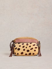 White Stuff Pink Leopard Print Lana Camera Bag - Image 1 of 4