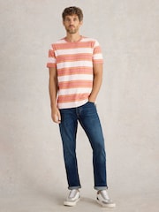 White Stuff White Abersoch Stripe Short Sleeve 100% Cotton T-Shirt - Image 4 of 6