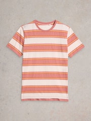 White Stuff White Abersoch Stripe Short Sleeve 100% Cotton T-Shirt - Image 5 of 6