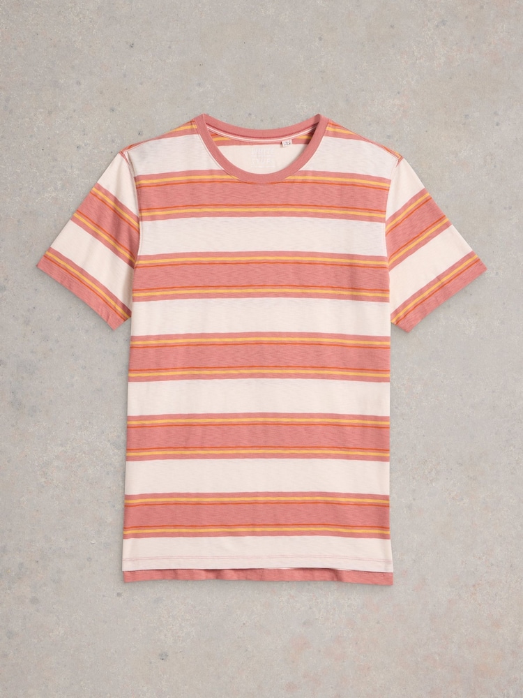 White Stuff White Abersoch Stripe Short Sleeve 100% Cotton T-Shirt - Image 5 of 6