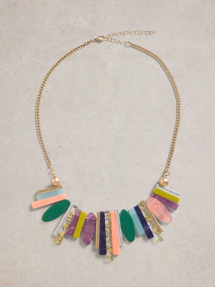 White Stuff Silver Pine Statement Neckace - Image 1 of 2