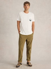White Stuff White Ramen Graphic 100% Cotton T-Shirt - Image 1 of 6