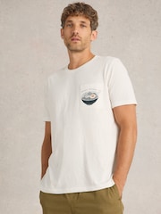 White Stuff White Ramen Graphic 100% Cotton T-Shirt - Image 3 of 6